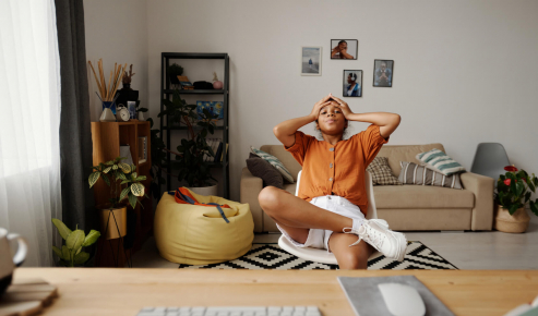 étudiante stressée